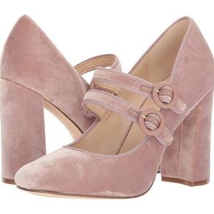 Nine West Dabney Velvet Mary Jane Pump Blush 8.5